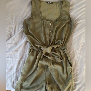 Express Olive Green Romper